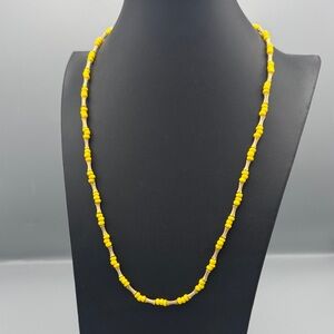 les bernard necklace yellow and gold tone